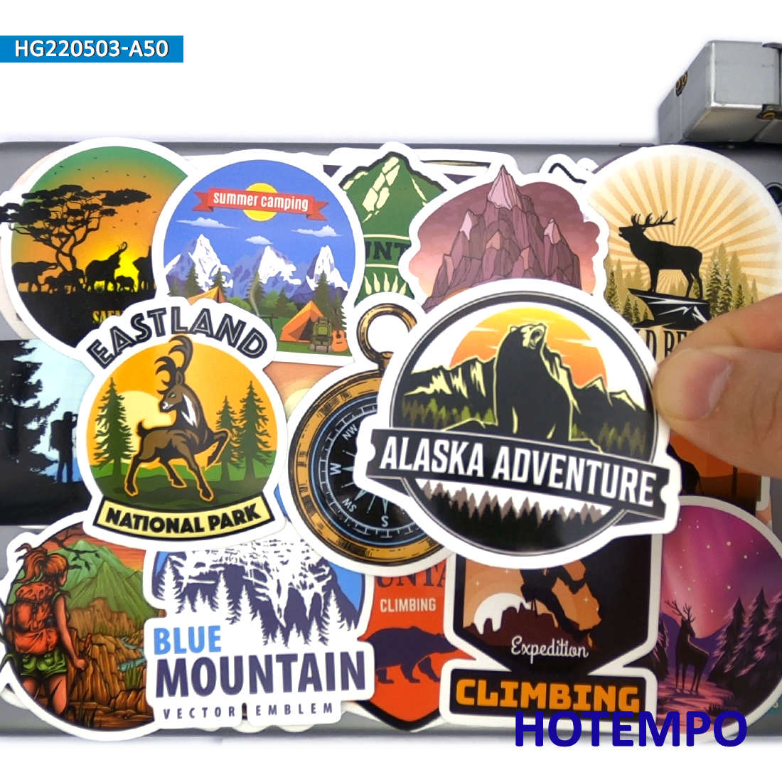 Outdoor Adventure World - Juego de pegatinas de viaje por