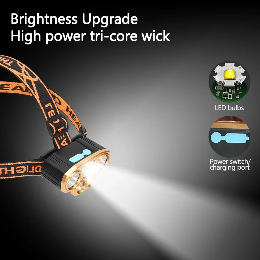 Linterna frontal recargable de - Headlamp Waterproof Rechargeable reseña y precio