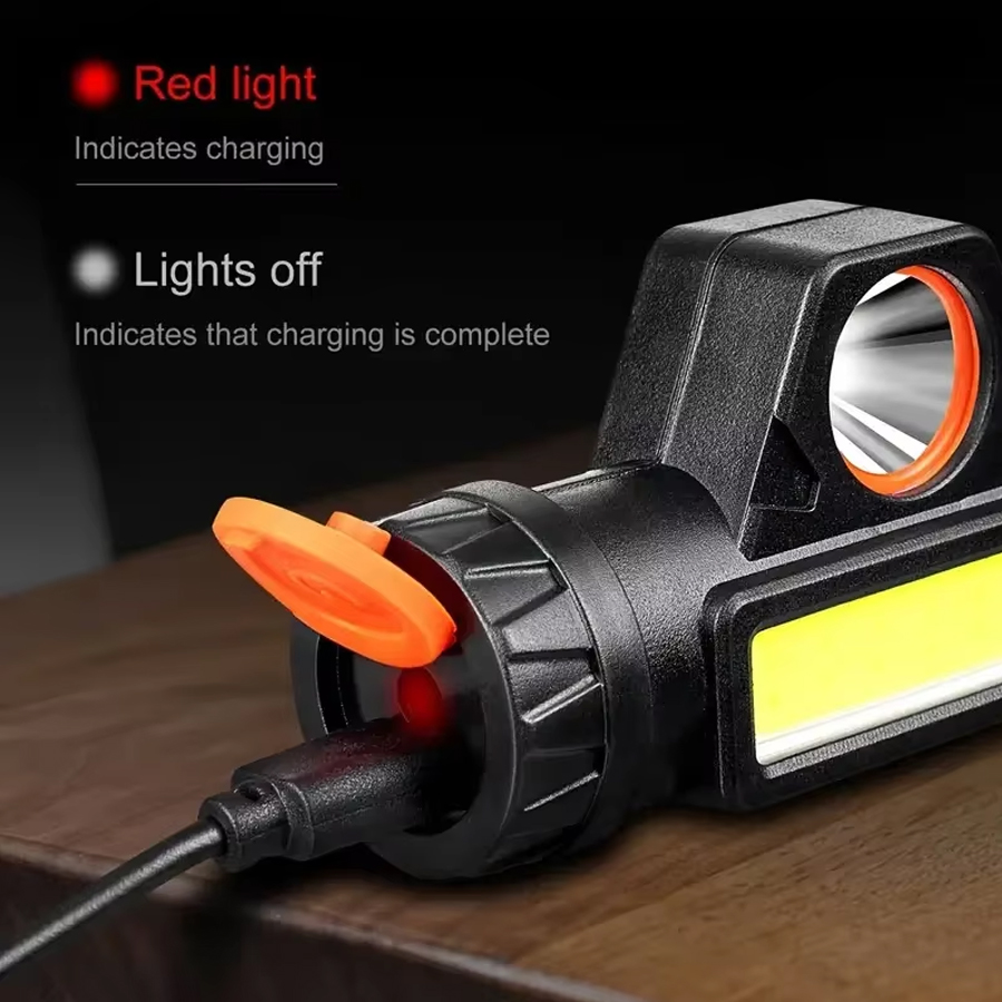 Linterna frontal LED COB recar - Headlamp Waterproof Rechargeable reseña y precio