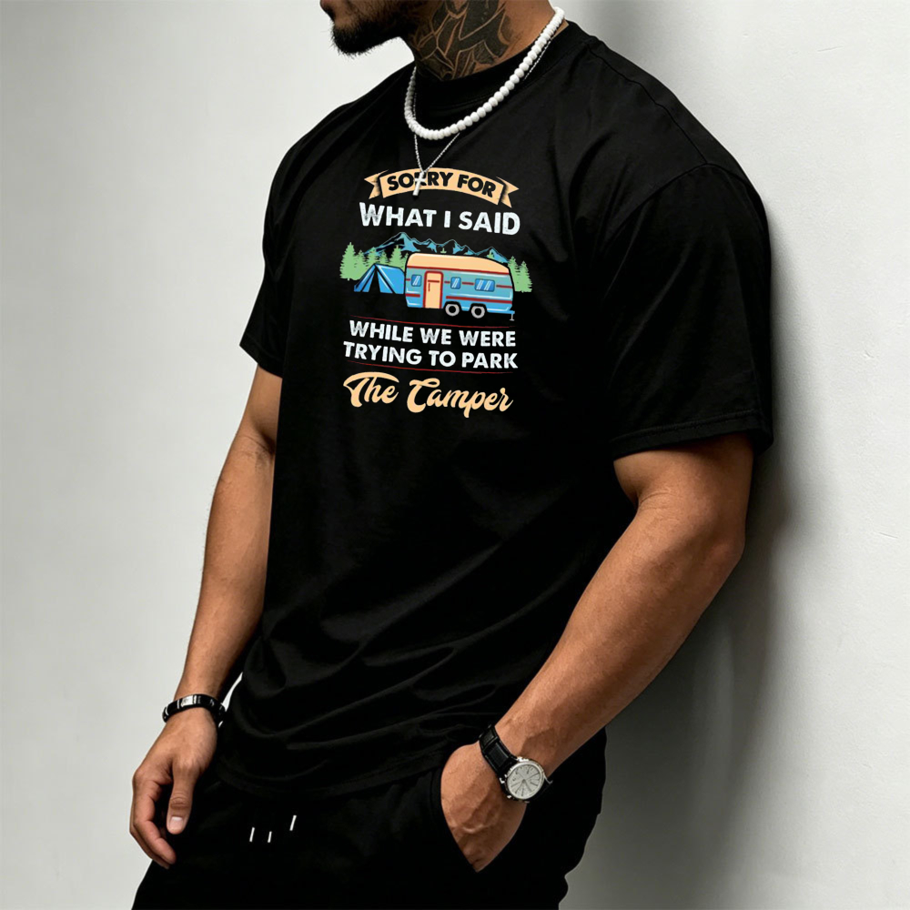 Camiseta con gráfico de campin - Outdoor Adventure Rv reseña y precio