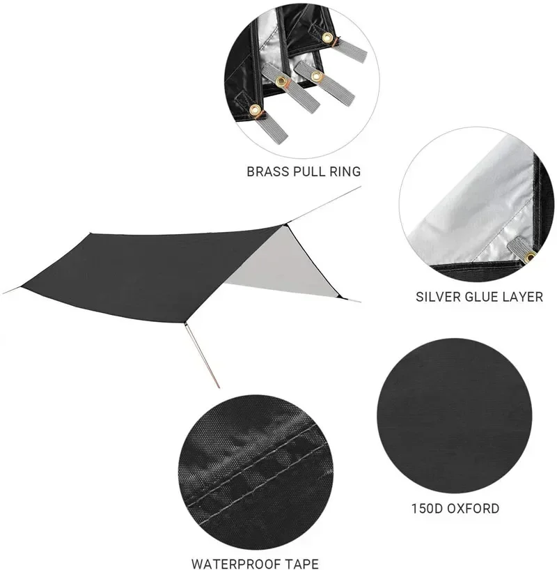 Hamaca para acampar con lona y - Hammock Rain Tarp reseña y precio