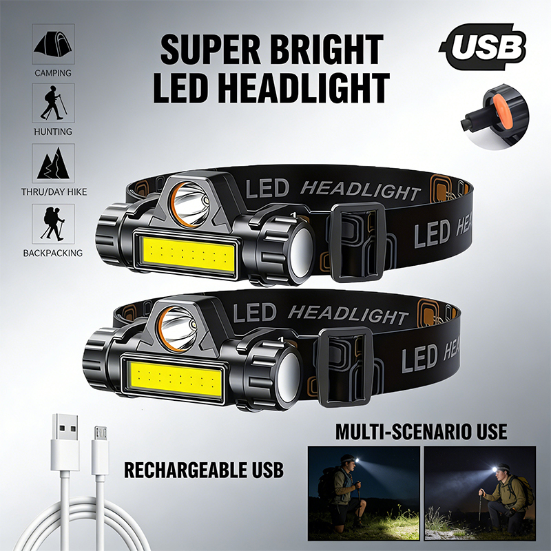 Linterna frontal LED superbril - Headlamp Waterproof Rechargeable reseña y precio