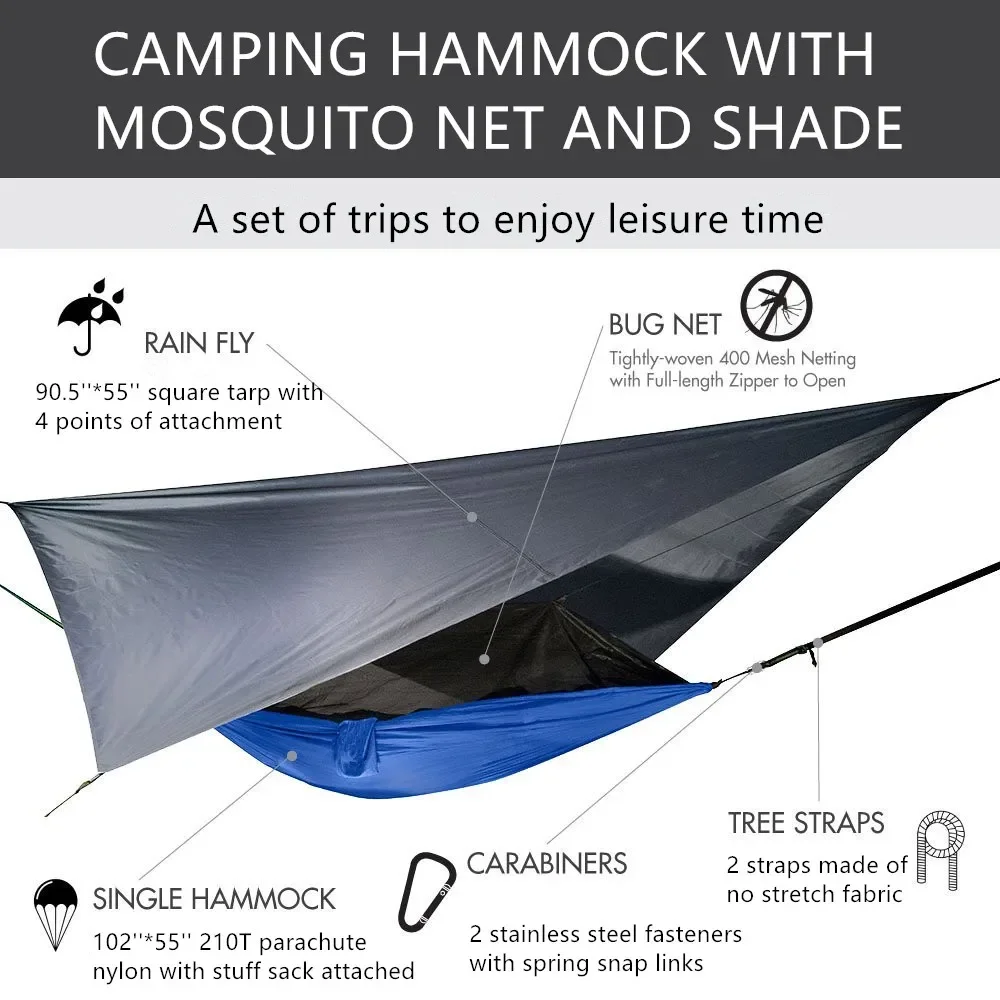 Hamaca portátil ligera para ac - Hammock Rain Tarp reseña y precio