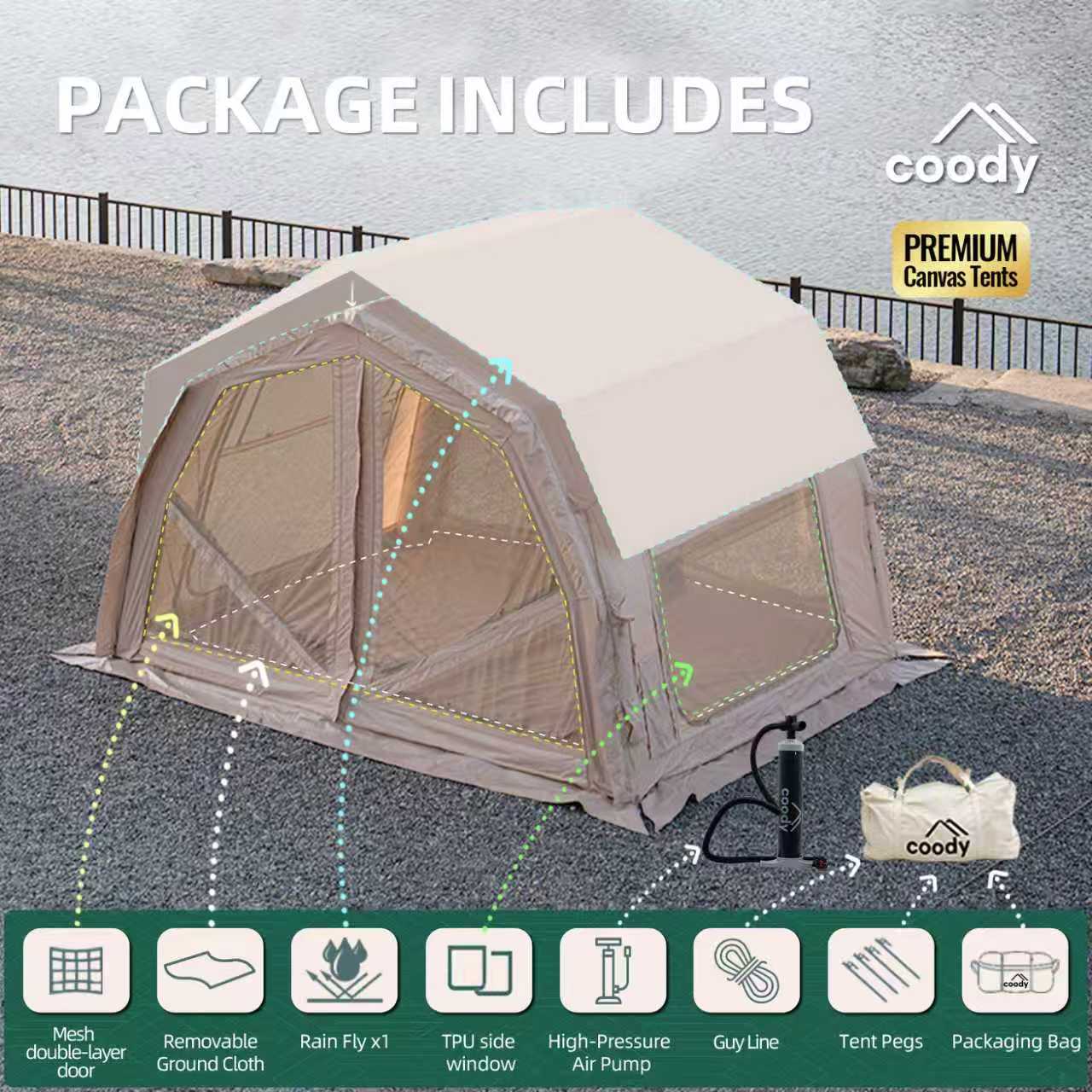 Carpa Inflable Resistente 10.0 - Outdoor Adventure U Of U reseña y precio