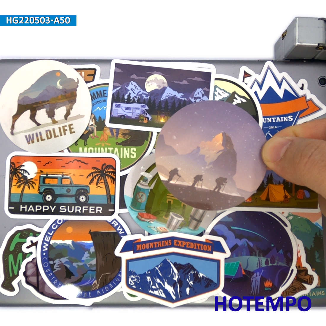 Juego de pegatinas de viaje po - Outdoor Adventure World reseña y precio